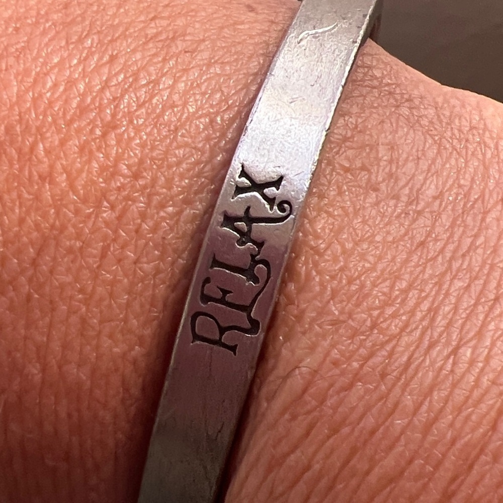 Engraved Silver Cuff Bracelet